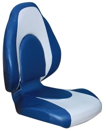 Сиденье Racing складная спинка, серое с синим (10253856)